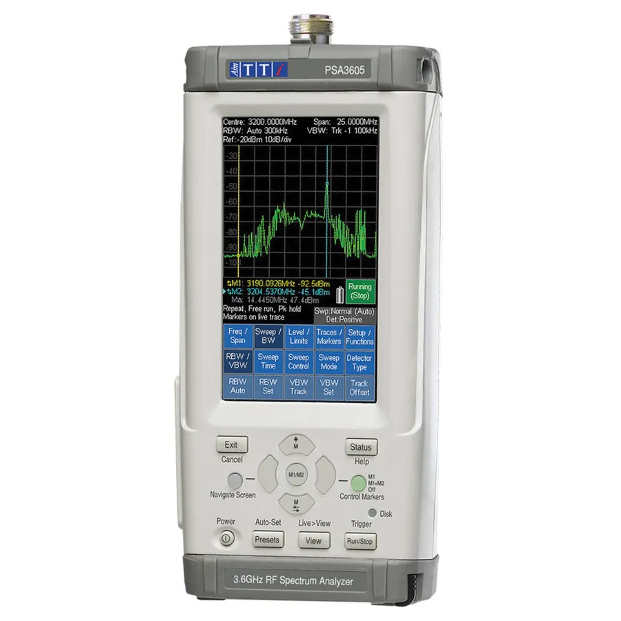 Přenosný analyzátor RF spektra Aim TTi PSA3605USC