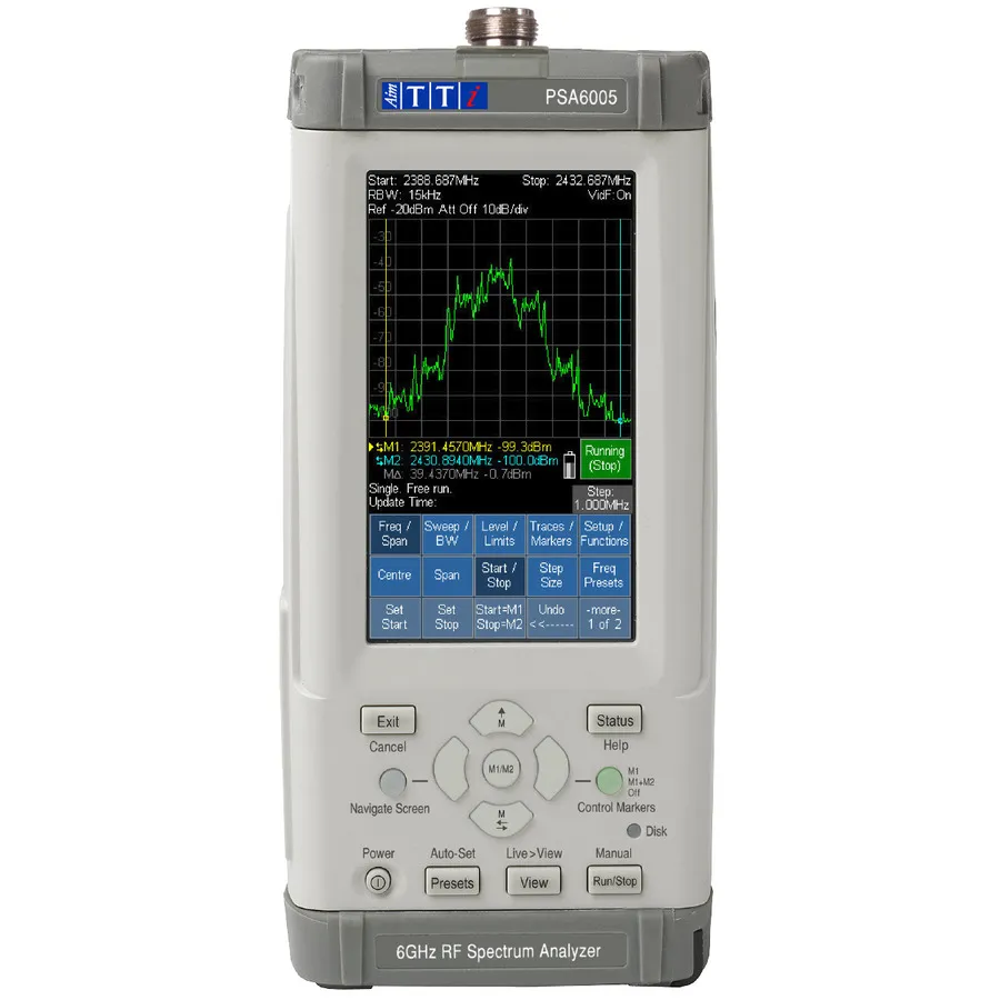 Přenosný analyzátor RF spektra Aim TTi PSA6005