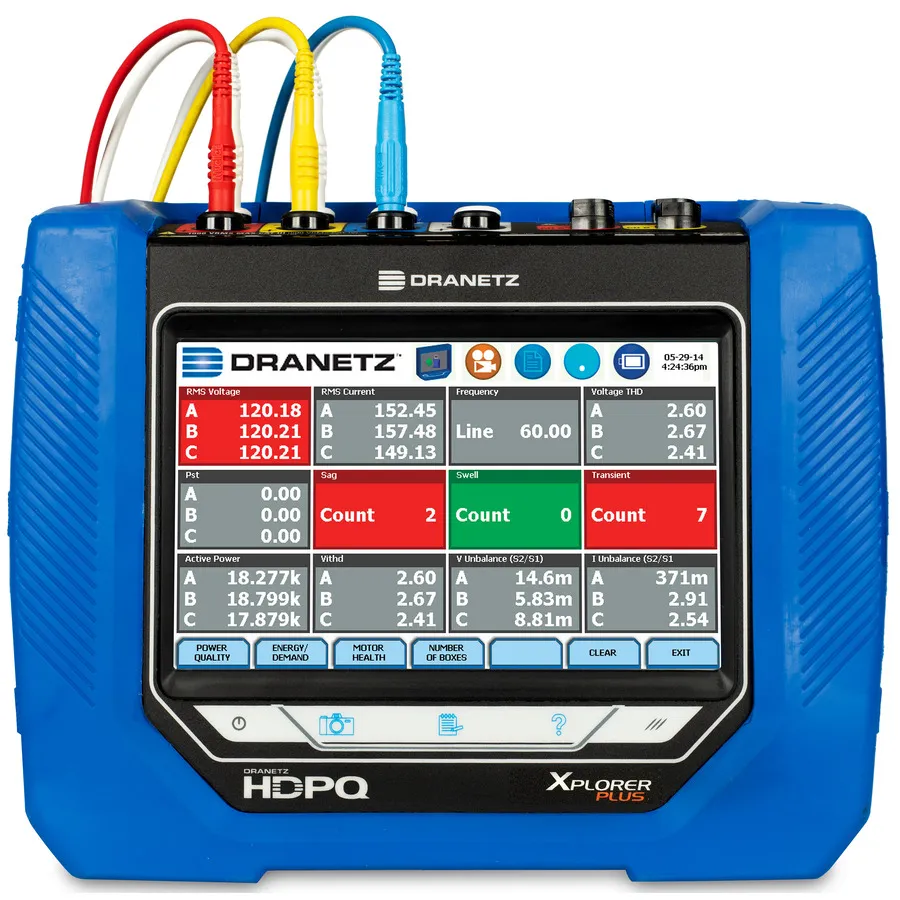 Dranetz HDPQ-P-XAFLEX3KPKG Xplorer Plus analyzátor kvality napájení