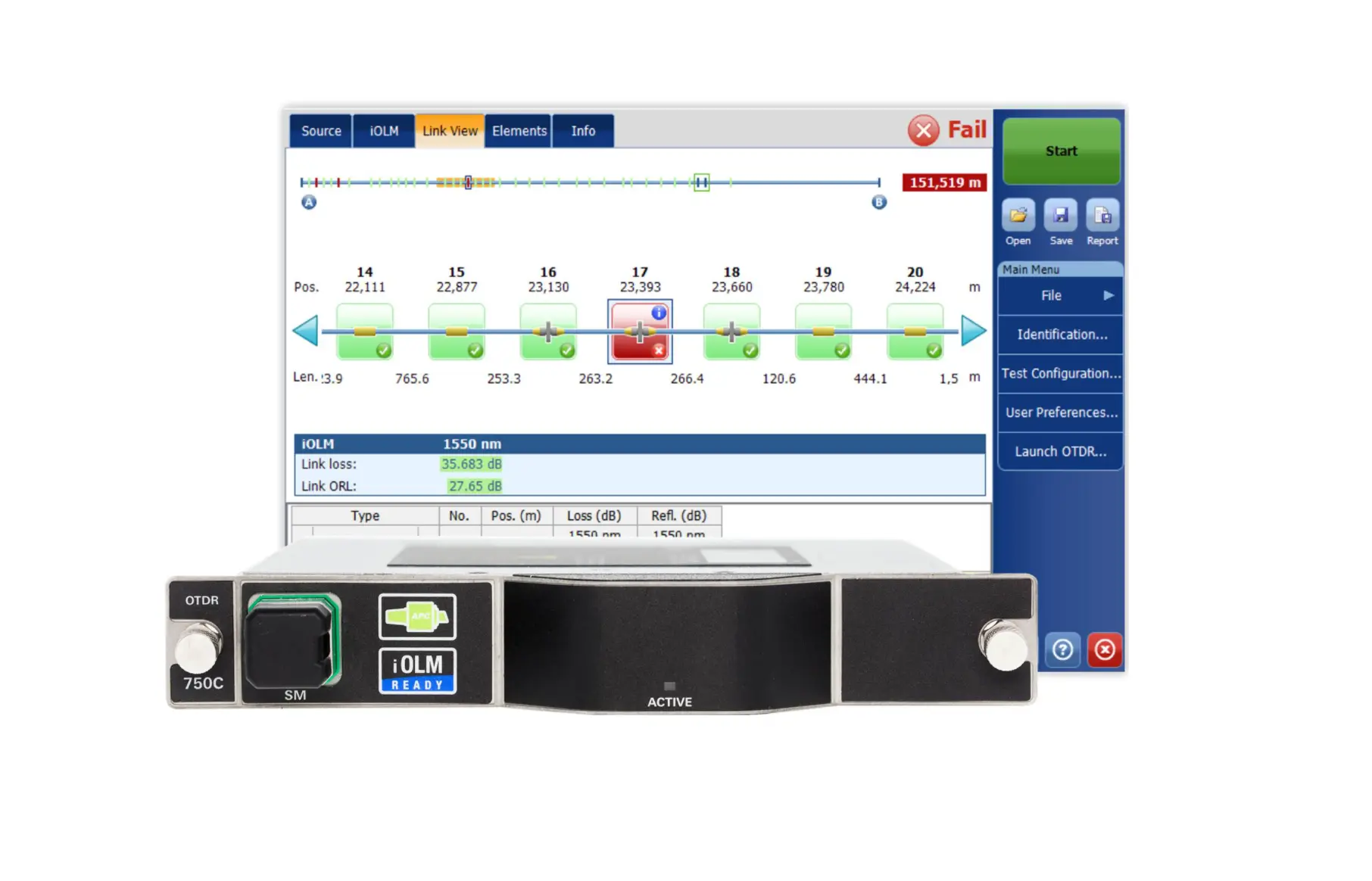 EXFO FTB-750C-SM3-XX OTDR Modul