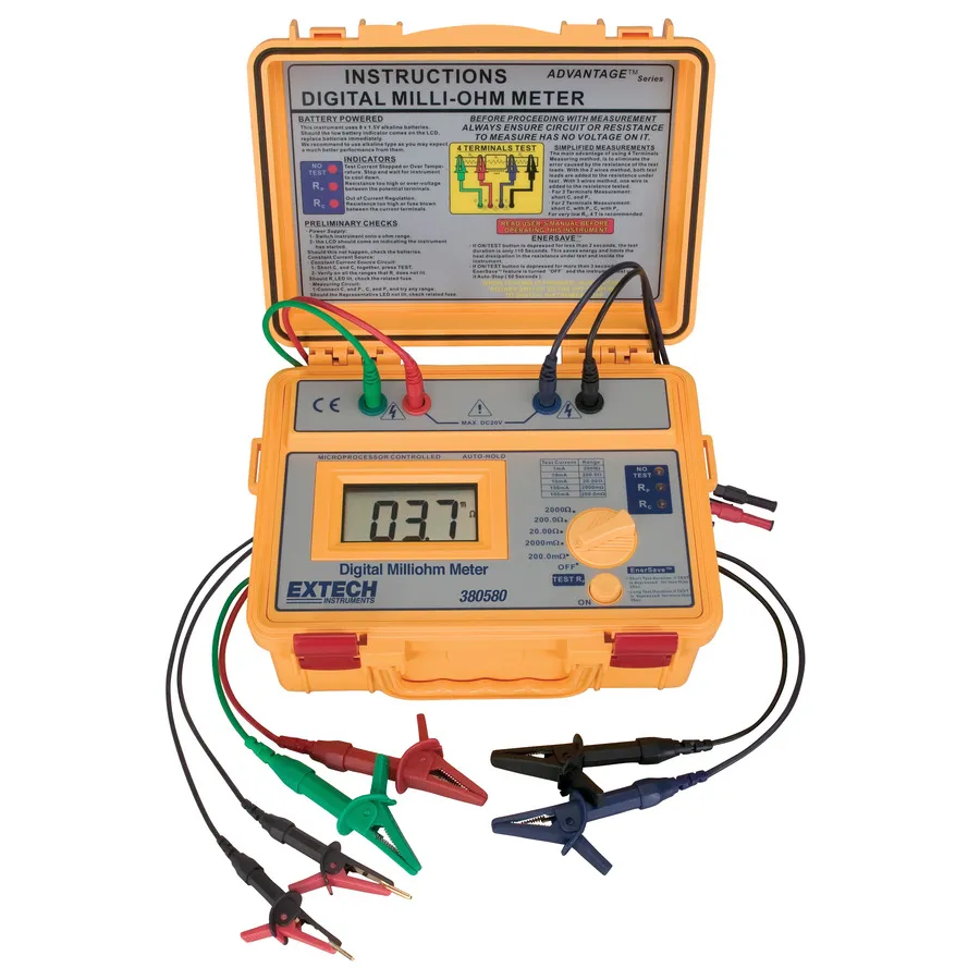 Extech 380580-NIST Měřič miliohm