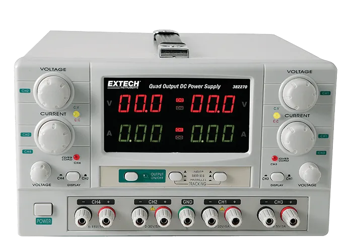Extech 382270 Čtyřnásobný výstup DC síťový zdroj