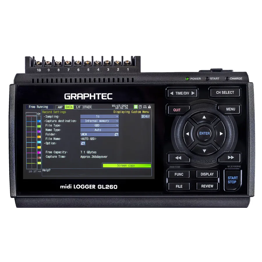 Graphtec GL260 vícekanálový datový záznamník