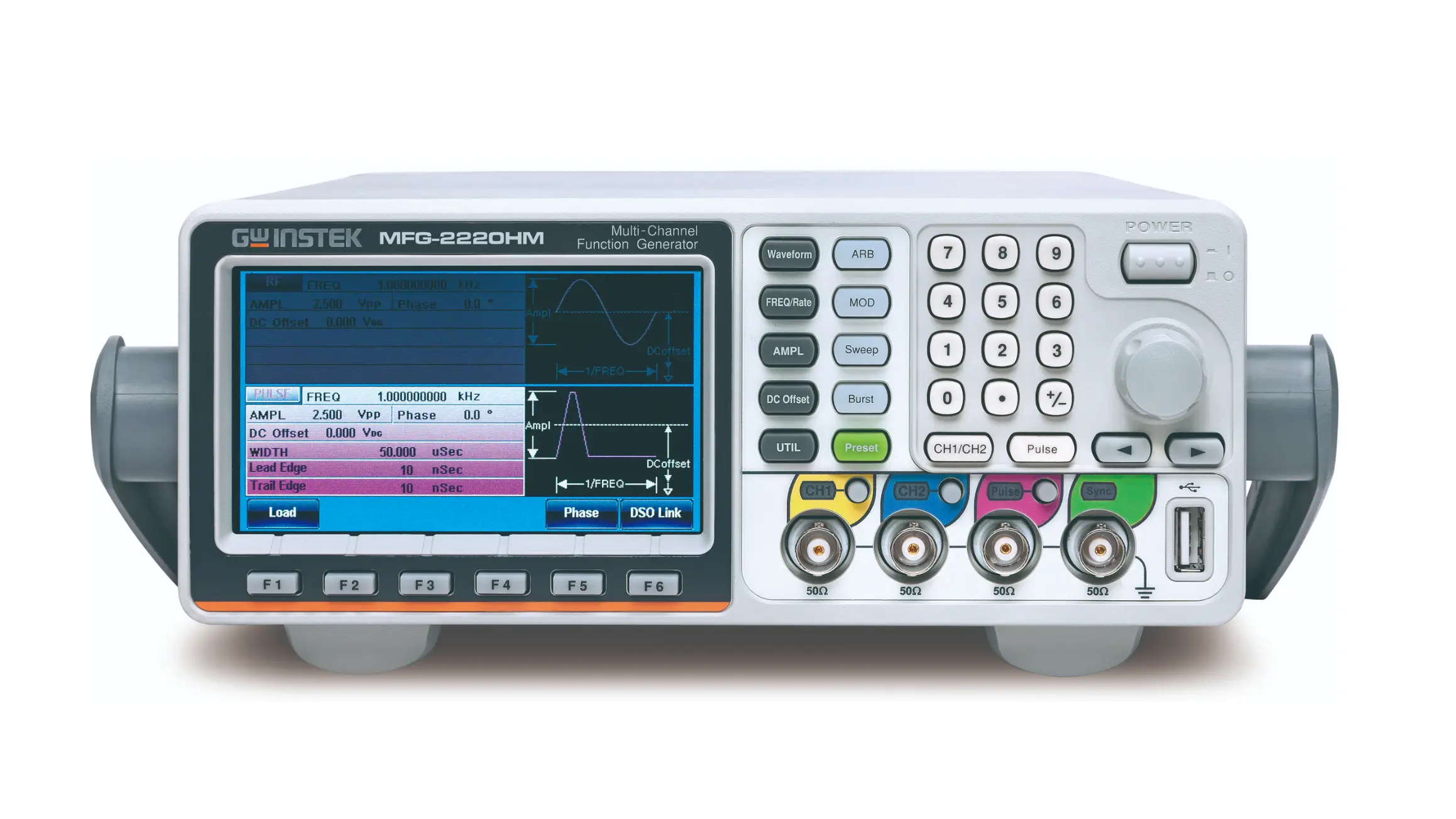 GW Instek MFG-2220HM 200MHz Generátor libovolného průběhu se dvěma kanály
