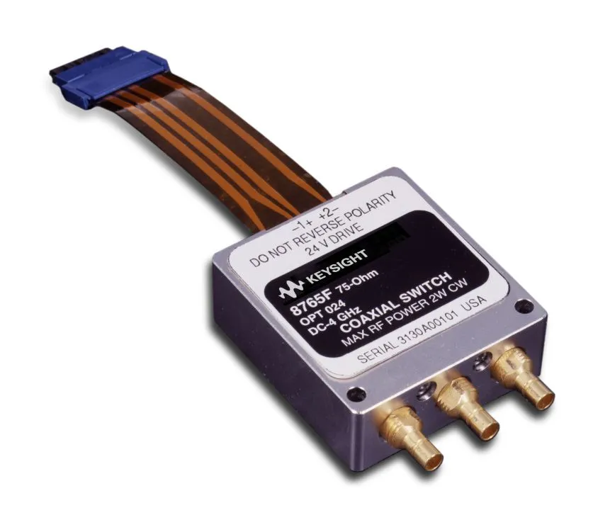 Keysight 8765F 75-ohmový koaxiální spínač