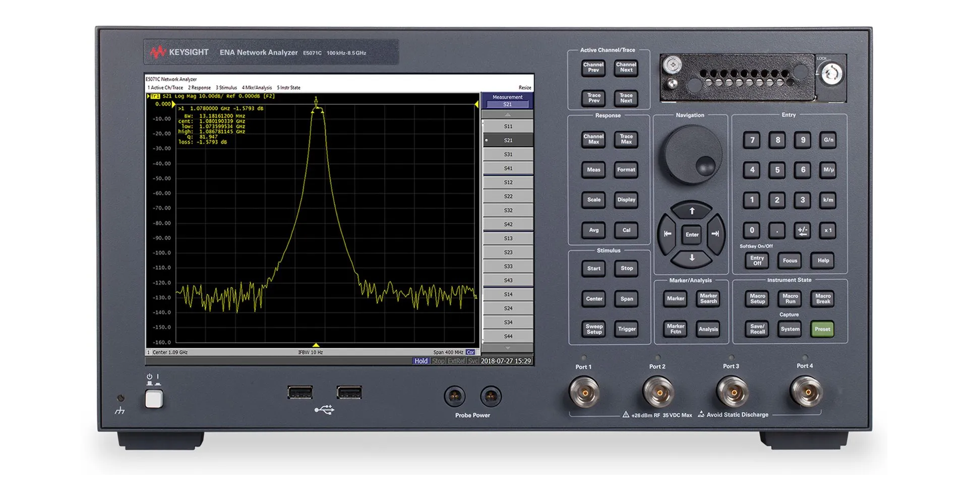 Keysight E5071C Analyzátor vektorové sítě