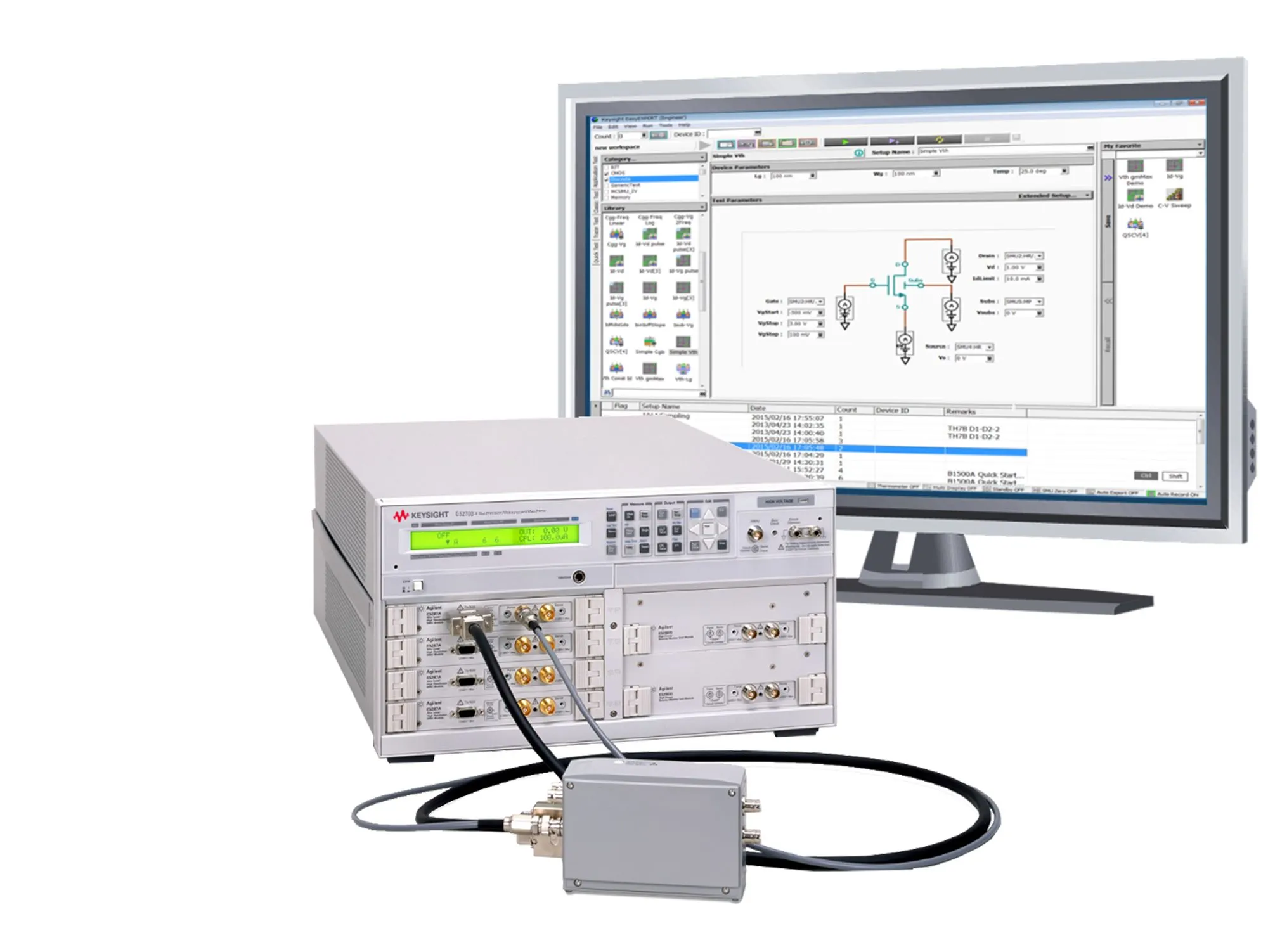 Keysight E5270B Přesný IV analyzátor