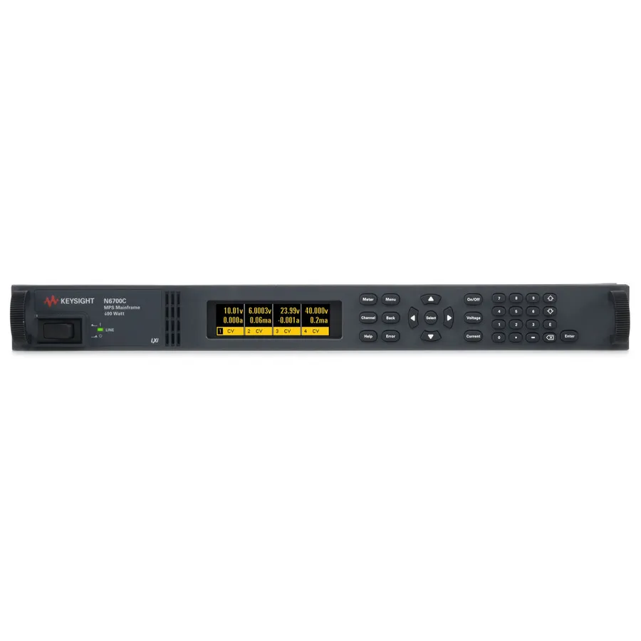 Keysight N6700C modulární napájecí systém s montážní sadou do racku