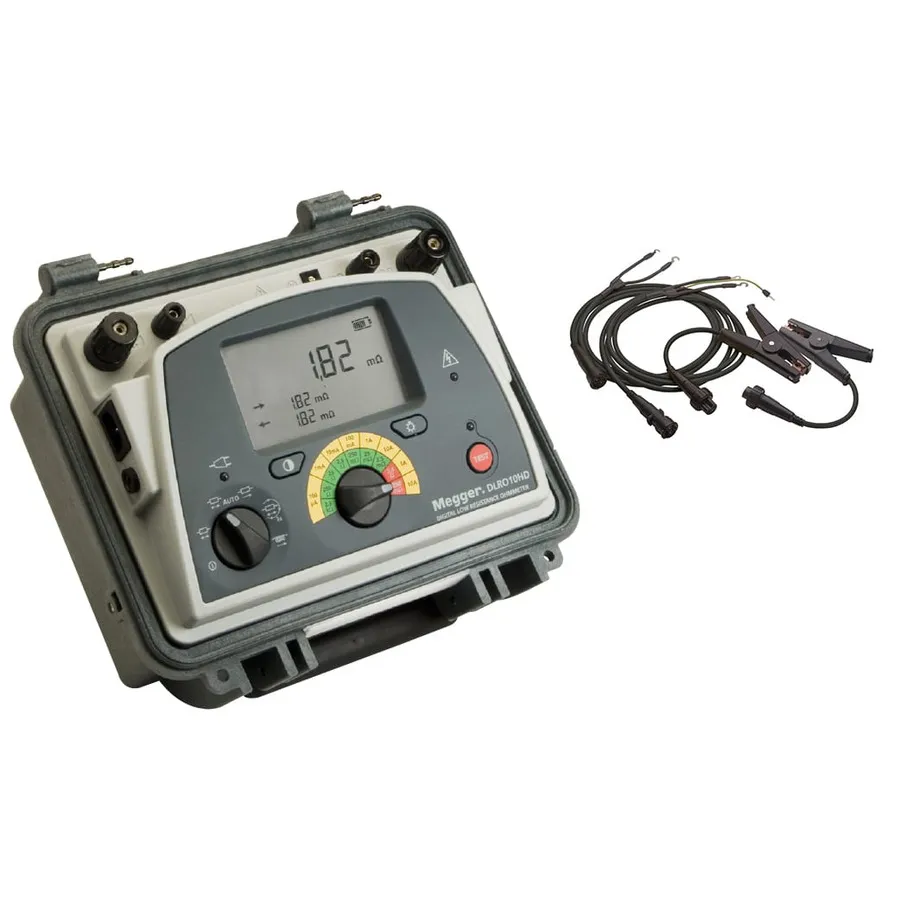 Megger DLRO10HD s kleštěmi Kelvin KC1-TL3-C