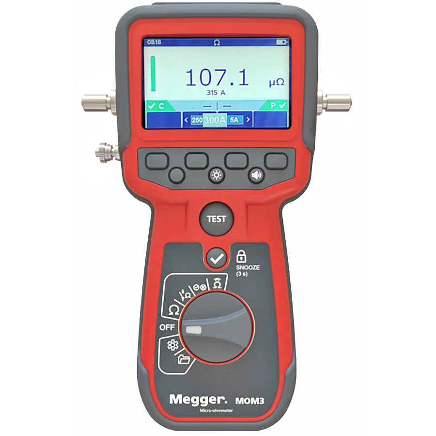 Megger MOM3-BK-30291 Mikro-ohmmetr s Kelvinovými svokami