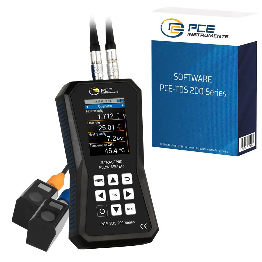 PCE Instruments PCE-TDS 200 S-SW-KIT Ultrazvukový průtokoměr se softwarem