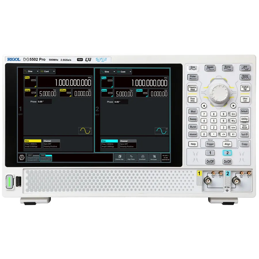 RIGOL DG5502 Pro generátor libovolných průběhů