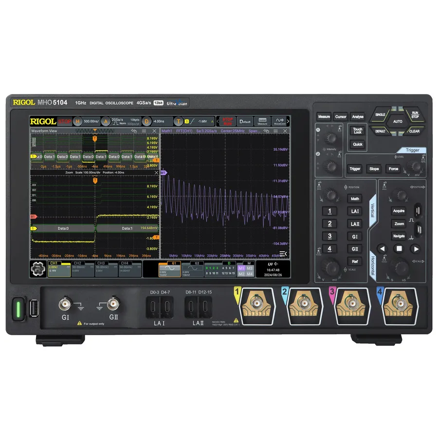 RIGOL MHO5104 Digitální Osciloskop s Logickým Analyzátorem a AFG