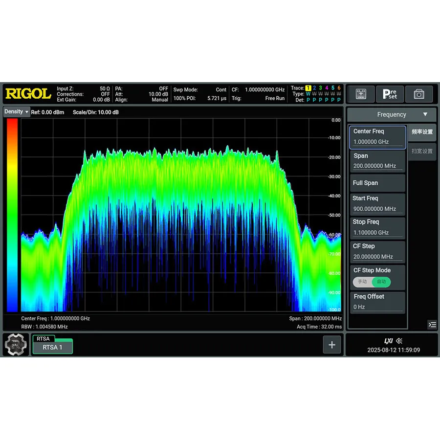 RIGOL RSA6000-RB200 Šírka pásma v reálném čase 200MHz
