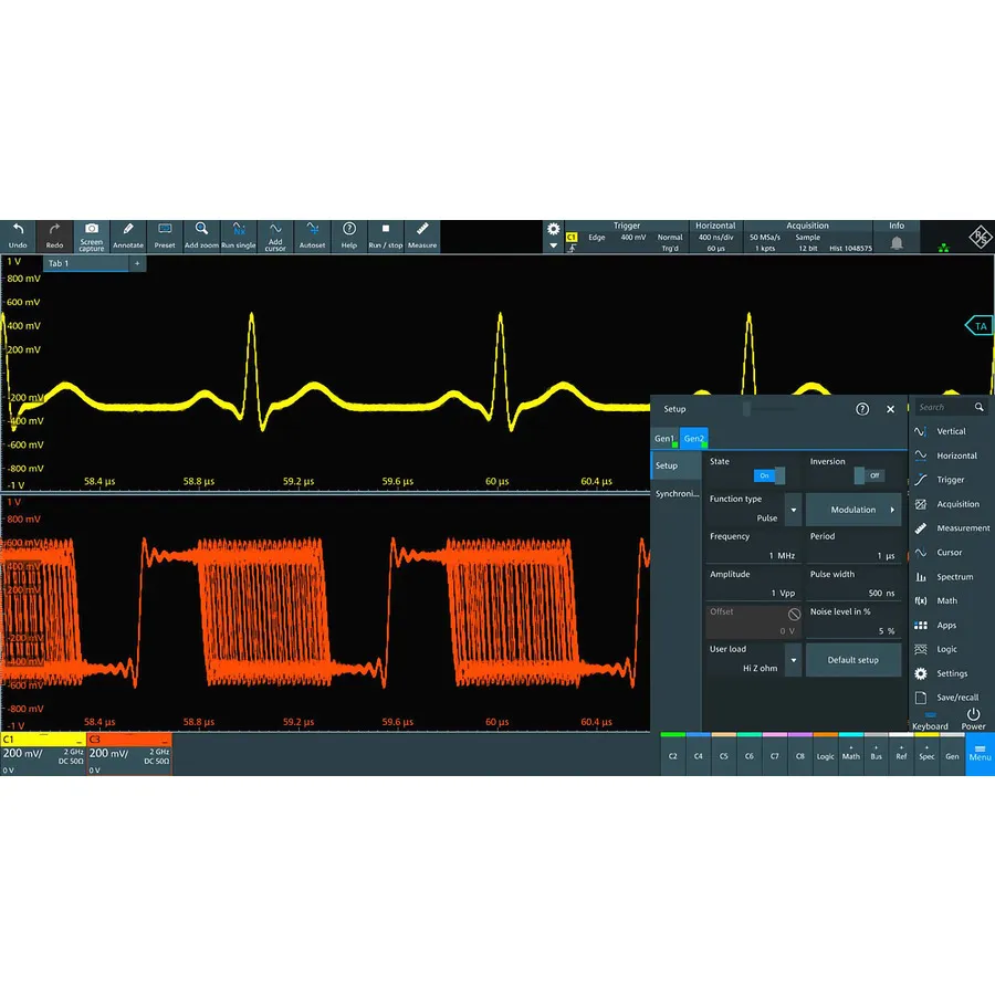 Rohde & Schwarz MXO3-B6 Možnost generátoru libovolného tvaru vlny