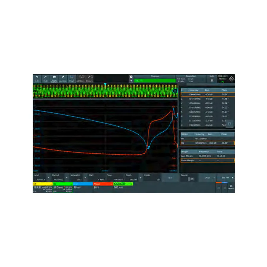 Rohde & Schwarz MXO4-K36 Možnost analýzy frekvenční odezvy