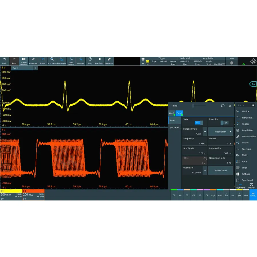 Rohde & Schwarz MXO5-B6 Možnost generátoru libovolného průběhu