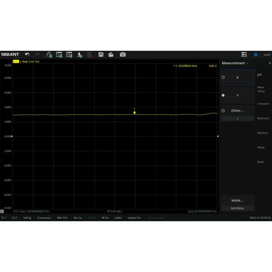 Siglent SNA6000-MT Software pro měření materiálů