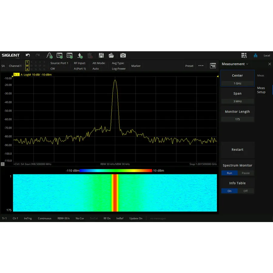 Siglent SNA6000-SA Software pro spektrální analýzu