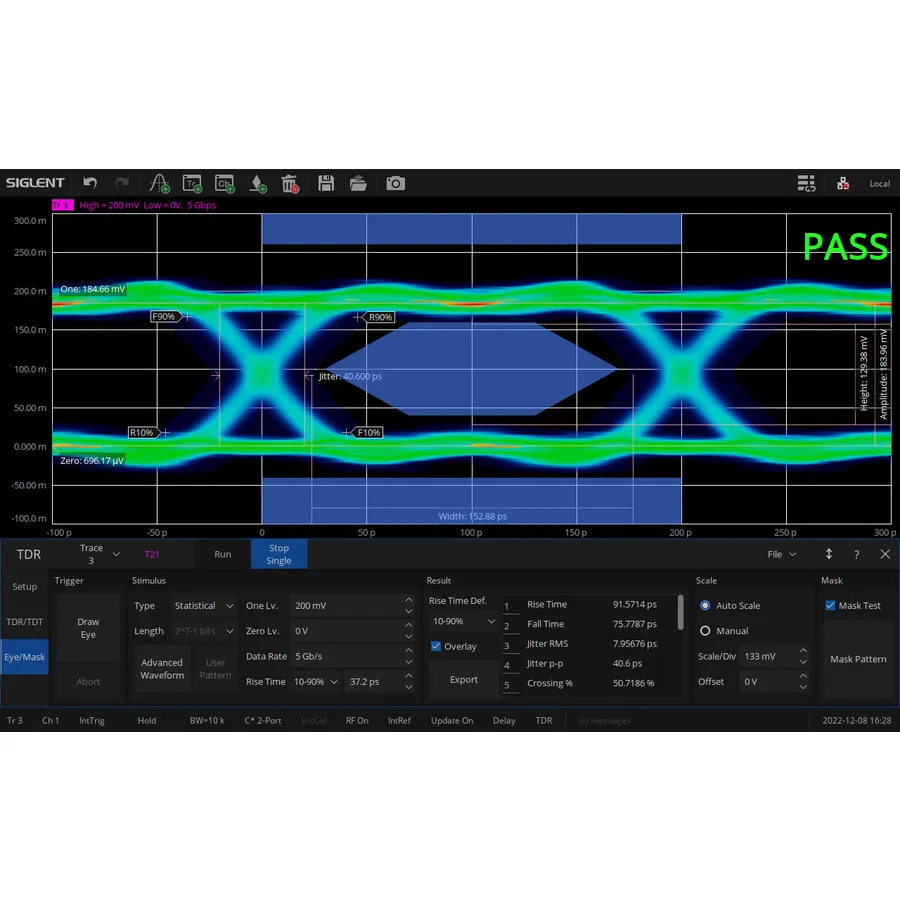 Siglent SNA6000-TDA Software pro analýzu v časové doméně