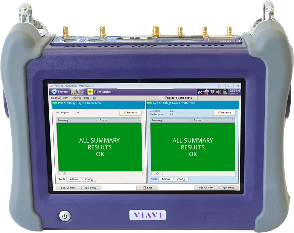 Přenosný síťový testér Viavi TB/MTS-5800-100G